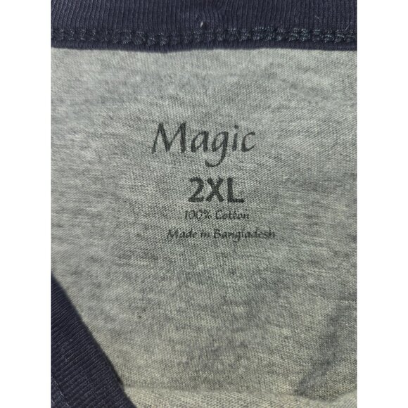 Denver Broncos Magic Raglan T-Shirt XXL Cotton Gray & Navy - Picture 5 of 6